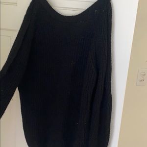 Black knit sweater